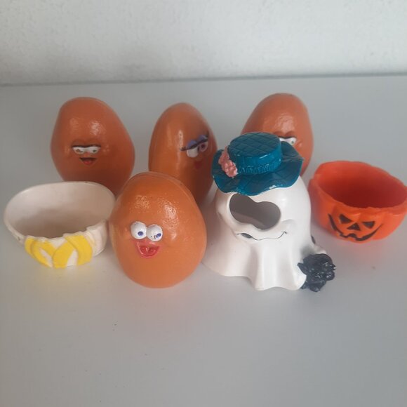 7 pc LOT McNugget Buddies, Original 1992 Ghost Nuggets, Mcdonalds Halloween VTG - Picture 7 of 7